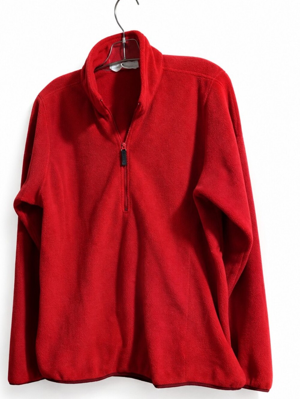 Helly Hansen Women’s XL Red 1/4 Zip Fleece Pullover Jacket Long Sleeve - Picture 3 of 10
